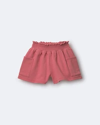 Toddler Girl Swing Short with Pockets - Burgundy