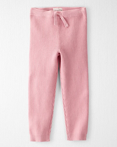 Toddler Girl Organic Cotton Sweater Knit Pants