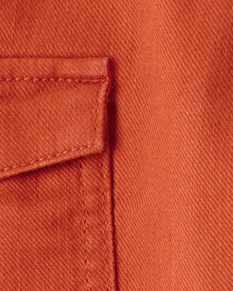 Baby Boy Cotton Fashion Cargo Pants - Red