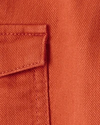 Baby Boy Cotton Fashion Cargo Pants - Red