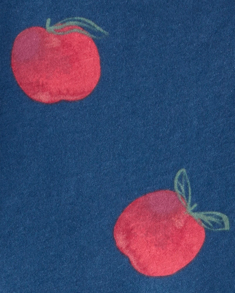 Toddler Girl Apple Print Dress