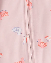 Baby Girl Flamingo PurelySoft™ Snug Fit Sleeper - Pink