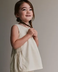 Toddler Girl Smocked Top - Cream