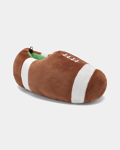 Boys Football Slippers - Brown