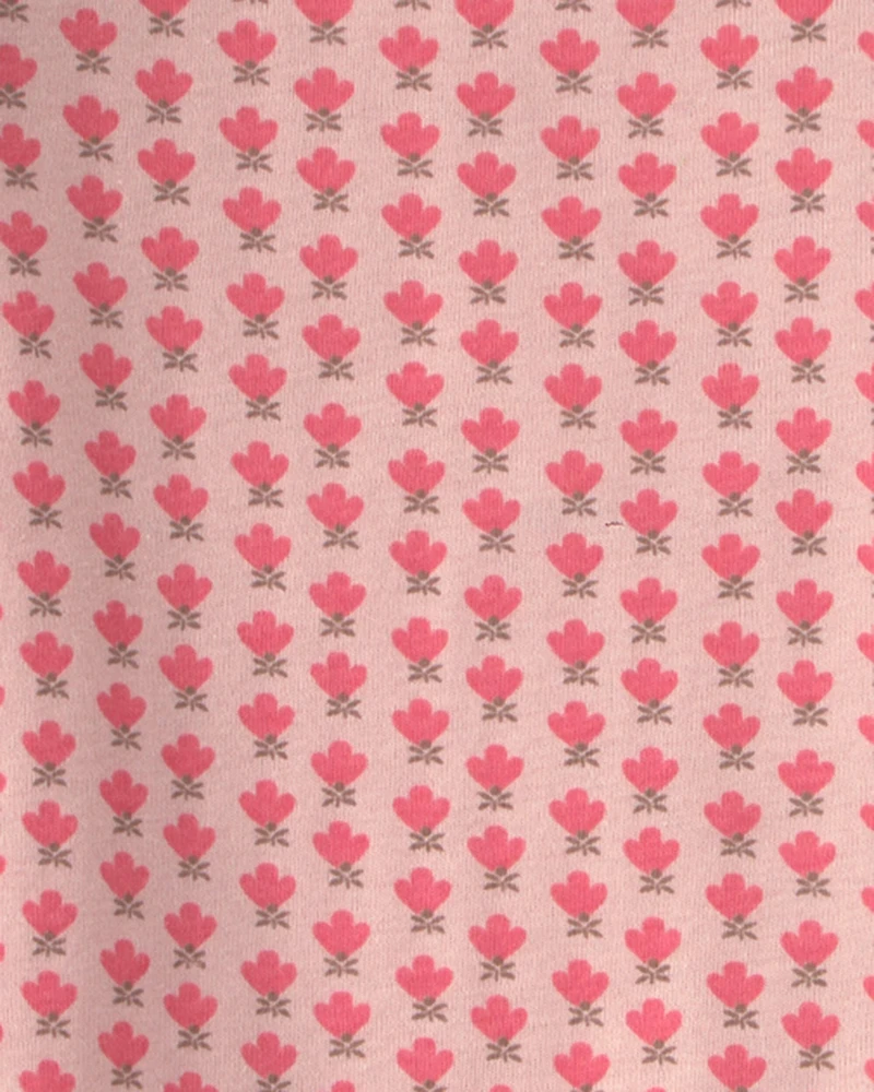 Toddler Girl 2-Piece Organic Cotton Pyjamas Pink Floral