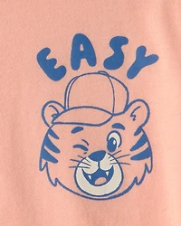 Toddler Tiger Graphic Tee - Orange