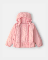 Girls Mid Weight Peplum Jacket - Pink