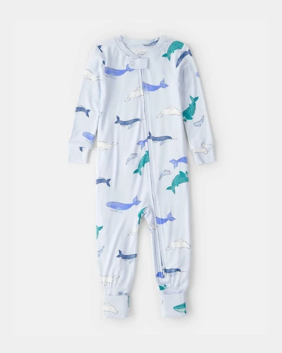 Baby Whale PurelySoft Snug Fit 1-Piece Pyjama - Blue