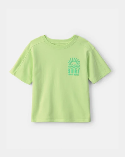 Boys Surf French Terry Graphic Tee - Green