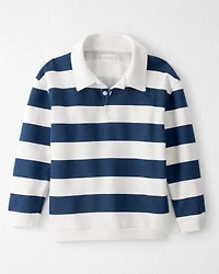 Kid Organic Cotton Henley Top Stripes