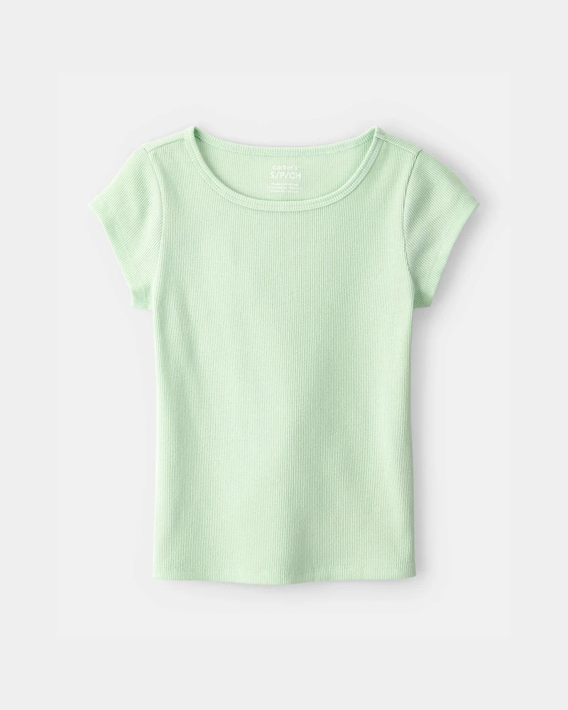 Girls Rib Top - Green