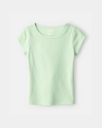 Girls Rib Top - Green