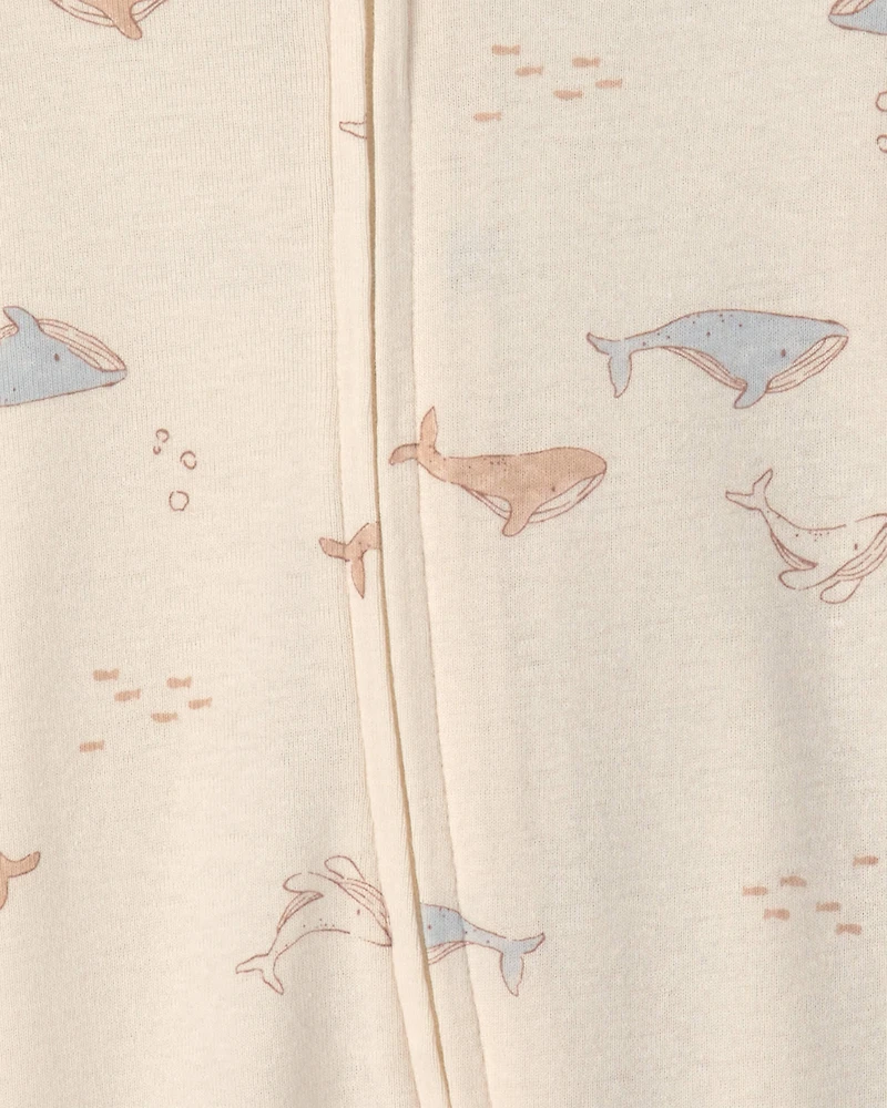 Baby 2-Pack Whale Striped Sleeper - Blue