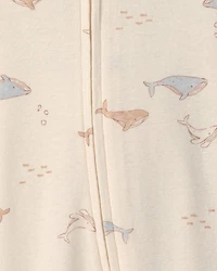 Baby 2-Pack Whale Striped Sleeper - Blue