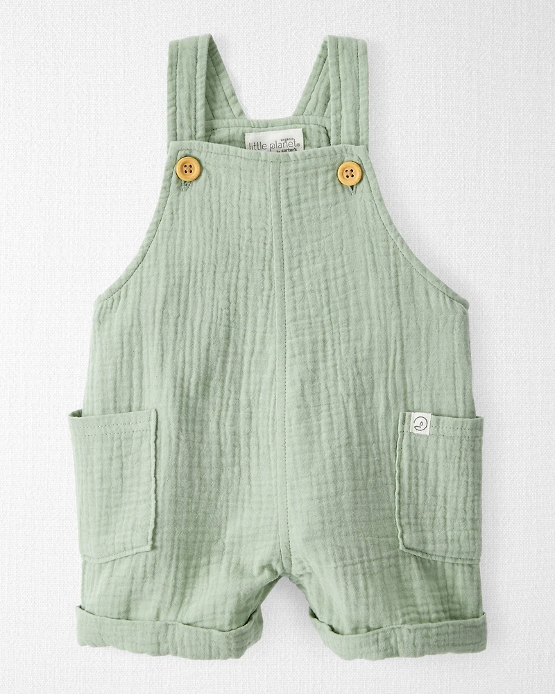 Baby Girl Organic Cotton Gauze Shortalls