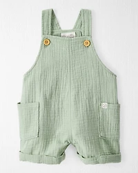 Baby Girl Organic Cotton Gauze Shortalls
