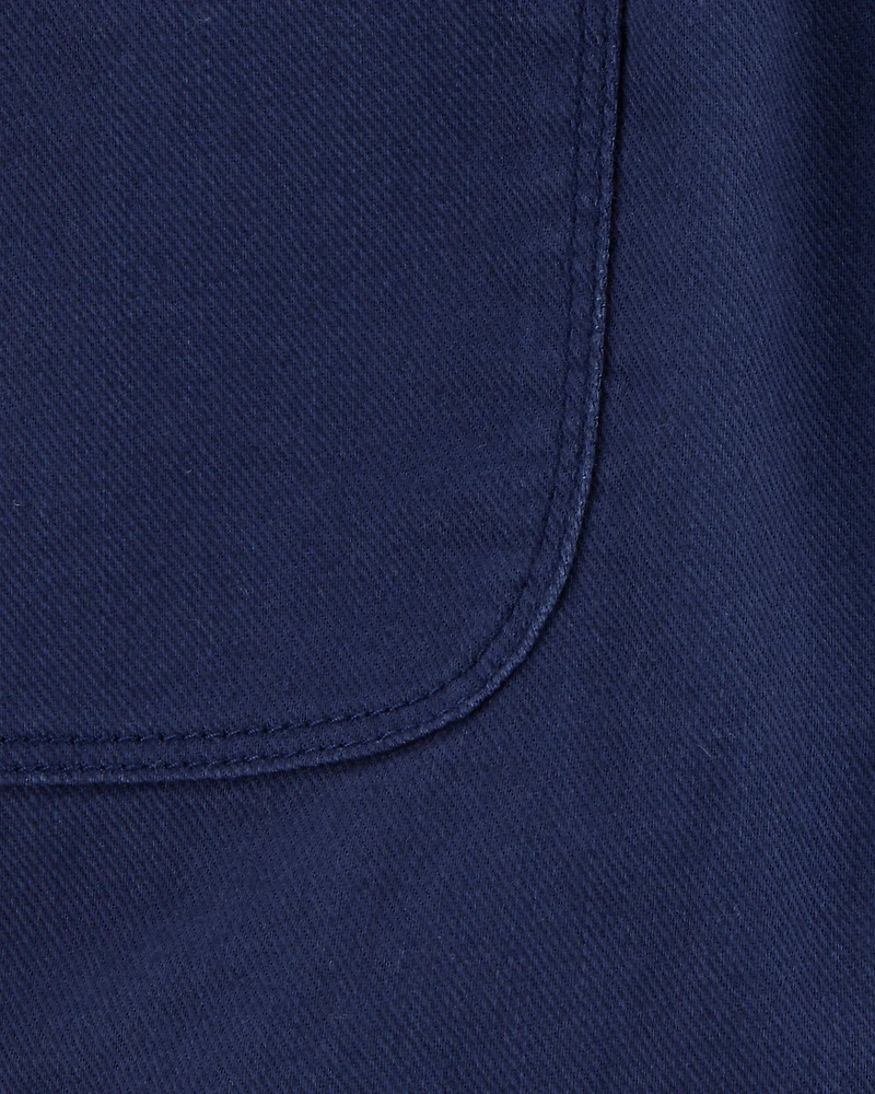 Boys Pull-On Twill Shorts - Navy