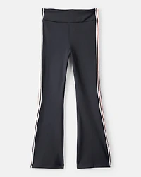 Girls Knit Flare Active Pants - Black
