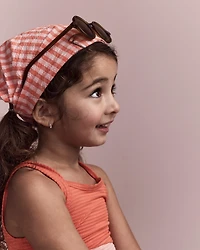 Toddler Girl colourblock Tankini Set - Orange