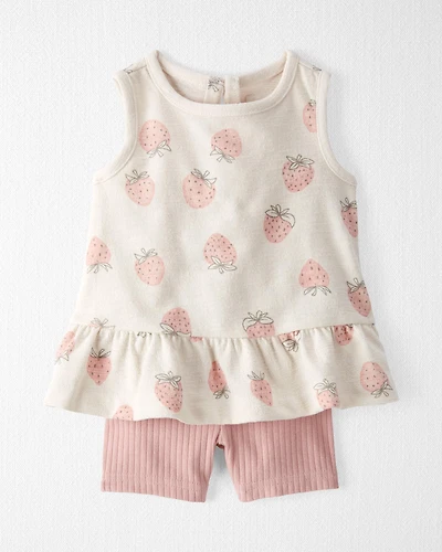 Baby Girl 2-Piece Set Made with Organic Cotton Berry Patch
