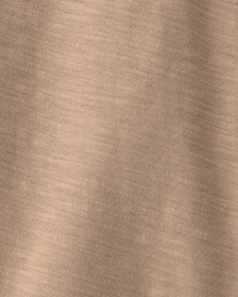 Toddler Boy 2-Piece Desert Cactus Henley Top & Short Set - Brown