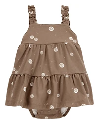 Baby Sand Dollar Tiered Sunsuit