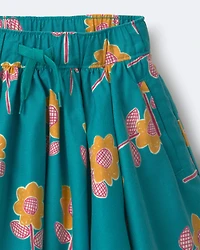 Toddler Girl Avenue Twirl™ Mini Skirt Floral Print - Teal