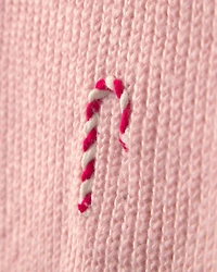 Girls Candy Cane Sweater - Pink