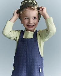 Toddler Wide-Leg Overalls - Dark Blue