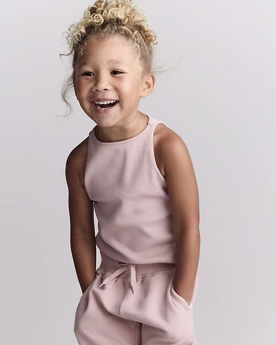 Toddler Girl Ribbed Tank Top - Pink