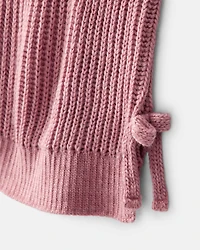 Toddler Girl Sleeveless Sweater Top - Pink