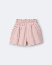 Toddler Girl Swing Short with Pockets - Rose