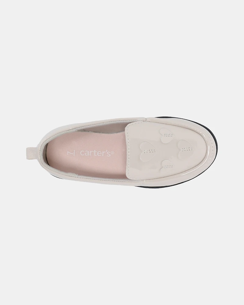 Toddler Girl Heart Dress Shoes - Cream