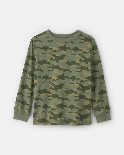 Boys Camo Long-Sleeve T-Shirt - Green