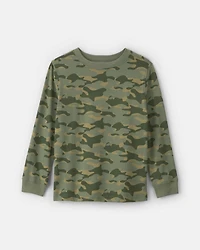 Boys Camo Long-Sleeve T-Shirt - Green
