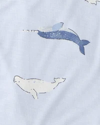 Baby 2-Pack Whale PurelySoft Short-Sleeve Romper Set - Blue