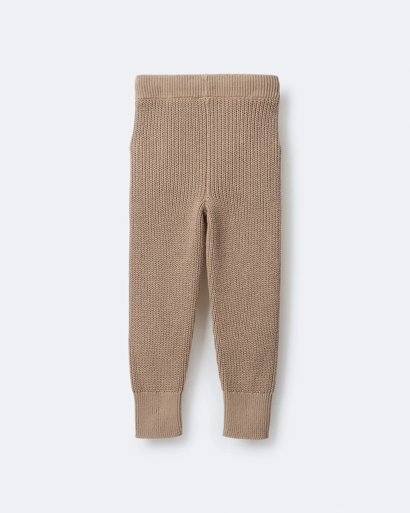 Toddler Sweater Jogger Pant - Tan