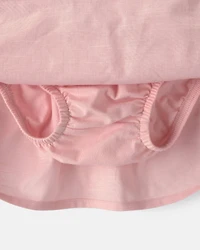 Baby Girl 2-Piece Eyelet Top & Skort Set - Pink