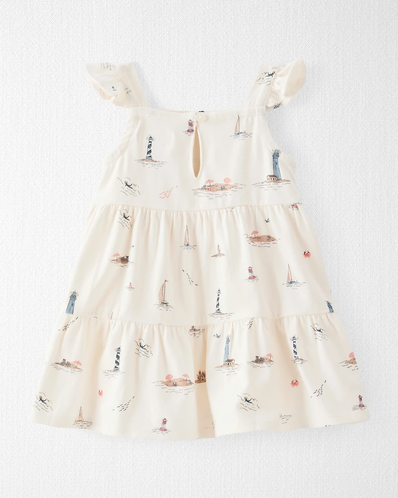 Baby Organic Cotton Coastal-Print Dress