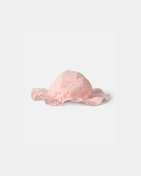 Baby Girl Floral Sunhat - Pink