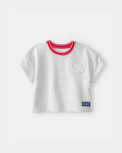 Baby Boy French Terry Pocket T-Shirt - Grey