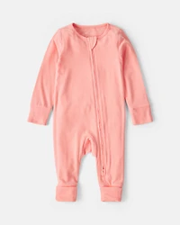 Baby Girl PurelySoft™ Snug Fit Sleeper  - Coral