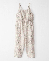 Toddler Organic Cotton Gauze Floral-Print Jumpsuit