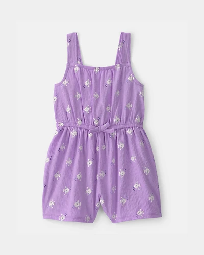 Toddler Girl Fish Romper - Purple