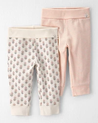Baby Girl 2-Pack Organic Cotton Grow-With-Me Joggers