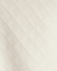 Toddler Girl Quilted Quarter-Zip & Floral Legging Set - Cream