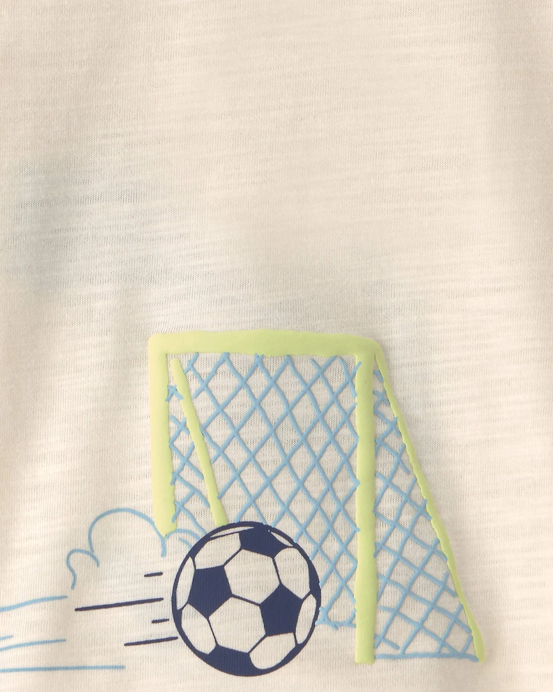 Baby Boy Dinosaur Graphic Tee - Cream
