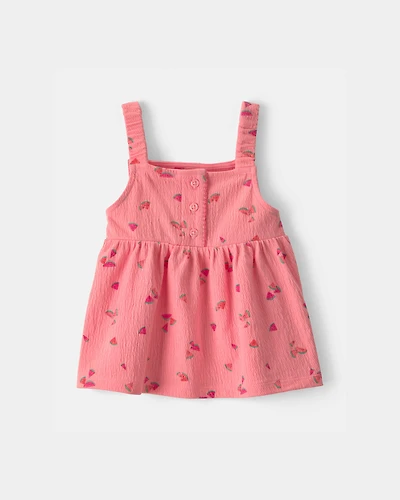 Toddler Girl Watermelon Tank Top - Pink
