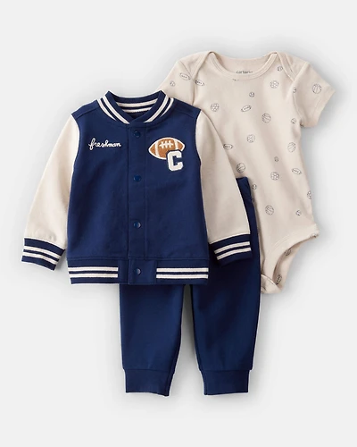 Baby 3-Piece Varsity Little Jacket Set