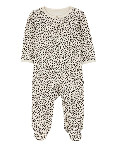 Baby Girl Floral 2-Way Zip Cotton Sleeper